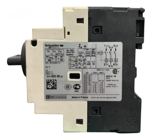 Disjuntor Motor Magnético Gv2l08 4a 50ka Schneider 690v 50-60hz