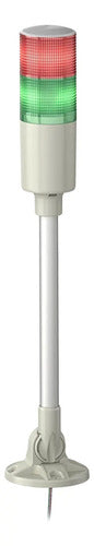 Coluna Luminosa Xvgm2m Ø60mm Led Vm E Vd 220vca Schneider Vermelho E Verde 220 Vca