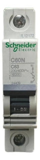 Disjuntor C60n C63 1x63a 24409 Schneider