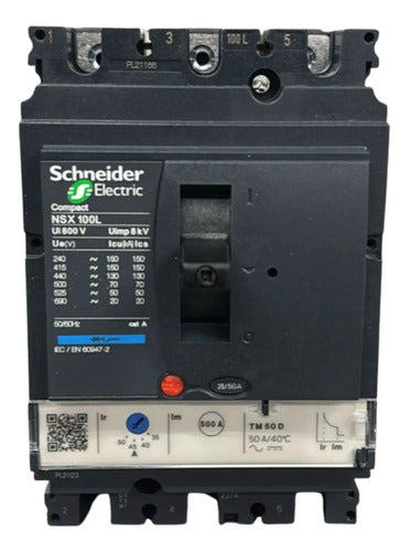 Disjuntor Tripolar 50a Nsx100l-tm50d Schneider