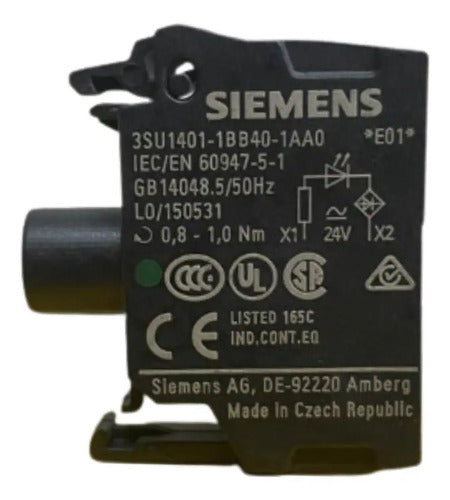 Bloco Luminoso Verde 24v 3su1401-1bb40-1aa0 Siemens
