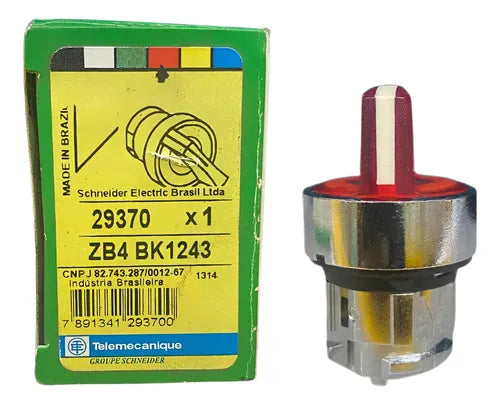 Cabeçote Para Chave Seletora Ø22mm 2 Pos Zb4bk1243 Schneider Vermelho