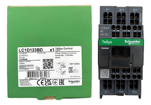 Contator Tesys 3p 12a Ac-3 24vcc 1na+1nf Lc1d123bd Schneider 24v
