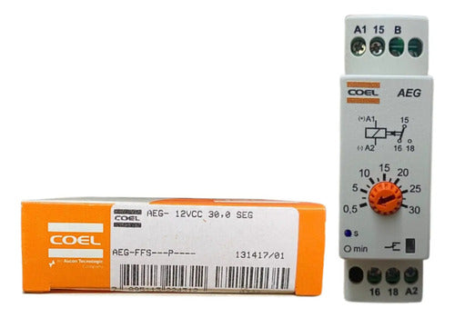 Rele Tempo Aeg 30seg 12vcc Coel 12vcc