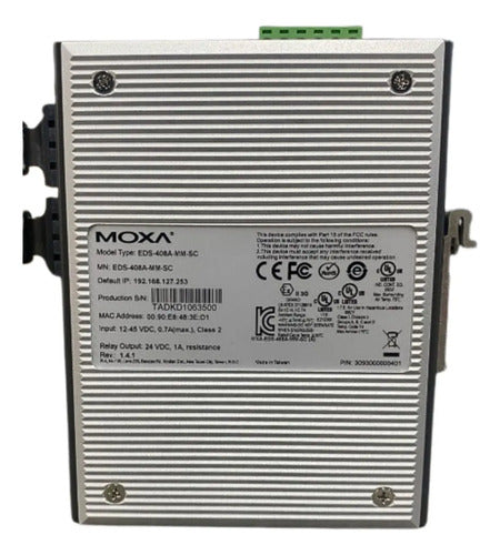 Switch Gerenciável Ethernet 8 P. Eds-408a-mm-sc V1.4.1 Moxa