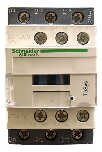 Contator Tripolar 9a 1na+1nf Lc1d09ud Schneider 240vcc