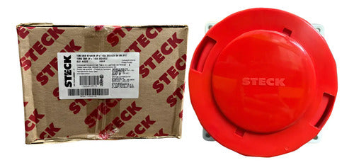Tomada N4546 Embutir 63a 3p+t 380/440v Vermelha Ip67 Steck Vermelho