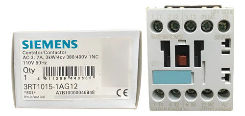 Contator 3rt1015-1ag12 110v 60hz 7a Siemens 127v