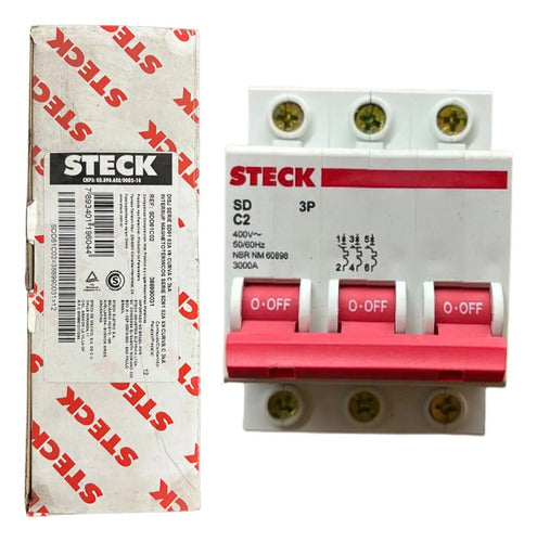 Kit Com 2 Peças: Disjuntor Sdd61c02 2a Curva C 3ka Steck
