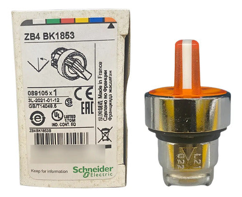 Cabeçote Para Chave Seletora Ø22mm Zb4bk1853 Schneider Laranja