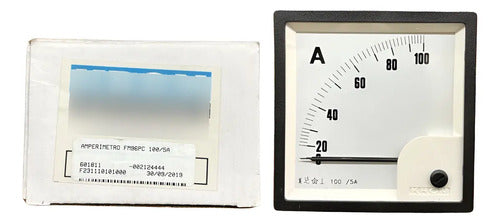 Amperimetro Fm96pc 96mmx96mm 100/5a Sem Travamento Kron