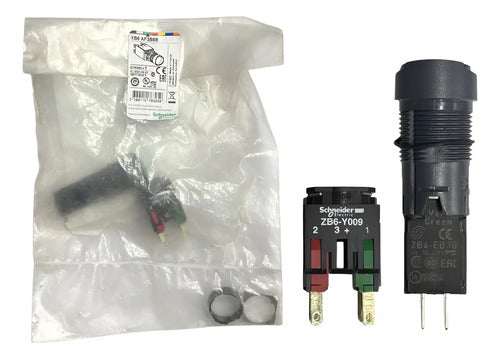 Botao 16mm Luminoso Com Retenção Verde Xb6af3b5b Schneider Verde 12-24vca/cc
