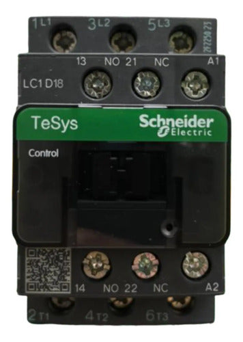Contator 3p 18a Ac-3 127vca 1na+1nf Lc1d18fc7 Schneider (nv) 127v
