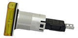 Sinalizador 16mm Retangular Led Amarelo Xb6dv5bb Schneider 12-24vca/cc