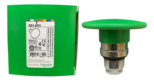 Cabeçote Para Botão Ø22mm Metálico Verde Zb4br3 Schneider  Verde -