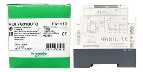 Rele Temporizador Re8rb51bu 0,1-3s 24-240vca Schneider 24vca/cc