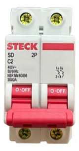 Disjuntor Bipolar Sdd62c02 2a Curva C 3ka Steck