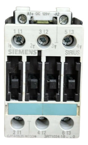 Contator Tripolar 125vcc 12a Ac-3 3rt1024-1bg40 Siemens 125vcc