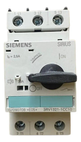 Disjuntor Motor 3rv1321-1cc10 2,5a Siemens - 50/60hz