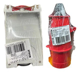 Kit Tomada N3209 + Plug N3279 32a 2p+t 380/440v Vm Steck Vermelho