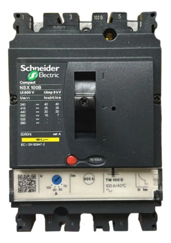 Disjuntor Tripolar 100a Nsx100b-tm100d Lv429540 Schneider