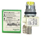Botão 30mm Metálico 120v 9001k1l38lyyh13 Amarelo Schneider Amarelo 120v