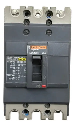 Disjuntor 3p 20a 6kv 690v Ezc100h3020 Schneider Electric