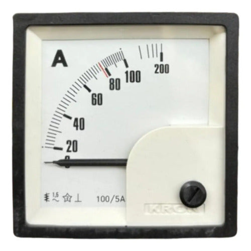 Amperímetro 72x72 Fm72pc 100/200/5a Travamento 78a Ip54 Kron