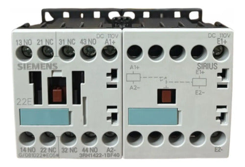 Contator 6a 2na+2nf 230v 3rh1422-1bf40 Siemens 127v