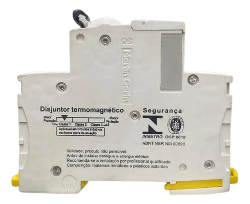 Disjuntor 24344 C60n 3x1a Schneider (merlin Gerin)