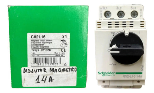 Disjuntor Magnetico 14a Manopla Rotativa Gv2l16 Schneider