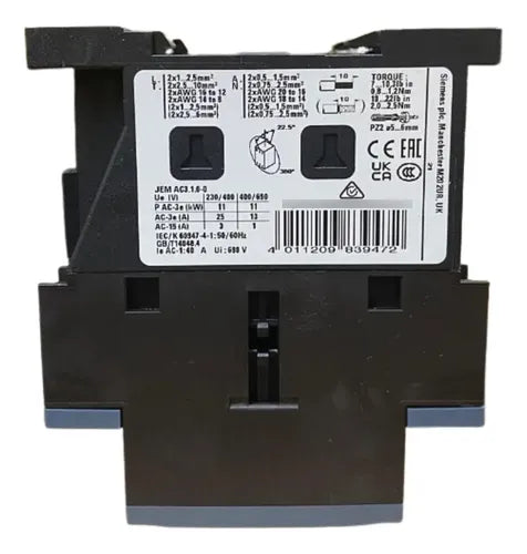 Contator 3rt2026-1an20 25a 220v Siemens 220v