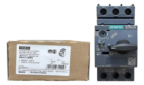 Disjuntor Motor 3rv2011-1da10 2,2-3,2a Siemens Não Informado 50/60hz