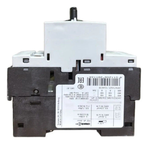 Disjuntor Motor 3rv1021-1da10 2,2-3,2a Siemens Não Informado 50/60hz