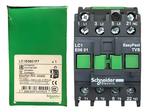 Contator 3p 110vca 50/60hz Lc1e0601f6 Schneider 110vca