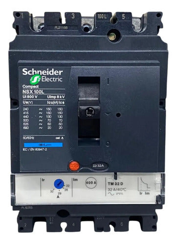 Disjuntor Tripolar 32a Nsx100l-tm32d Schneider