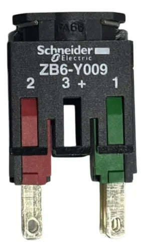 Kit Com 2: Corpo P/ Botão 16mm Luminoso Zb6zh05b Schneider Amarelo 0