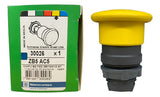 Kit Com 2: Cabeçote P/ Botão 22mm Plástico Soco A Zb5ac5 Amarelo -
