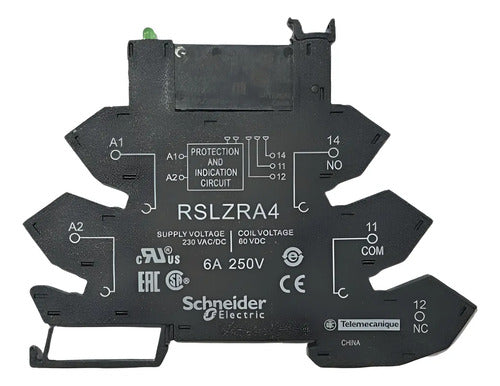 Kit  Com 3: Base P/ Relé Slim; Mola; 230v; Rslzra4 Schneider 230 V