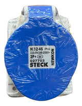 Kit Com 2: Tomada N3246 Emb 32a 2p+t 200/250v Azul Steck Azul