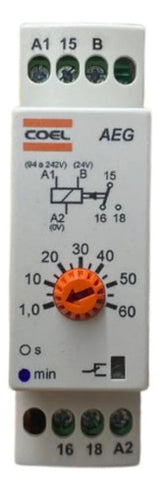 Rele Tempo Aeg 60min 94/242vca/24vca/vcc Coel 242vca