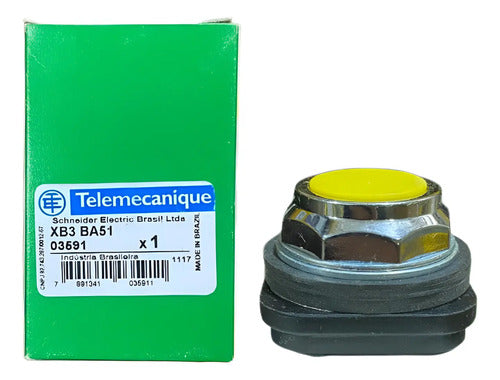 Botão 30mm Amarelo 1na Xb3ba51 Telemecanique Amarelo -