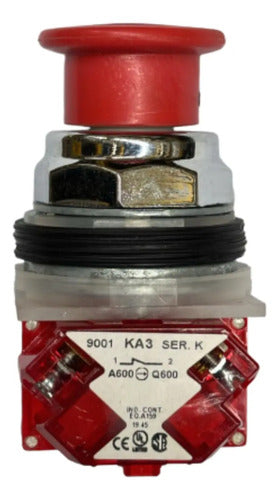 Botão 30mm Metálico 9001kr24rh6 Vermelho Schneider Vermelho -
