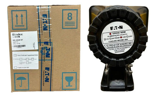 Sirene Eletrônica Programável 98sm 98sm110 120v Eaton Preto