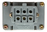 Kit C/ 2 Pçs: Miolo Femea Multipolar 6p 16a 600v Smb06 Steck Cinza