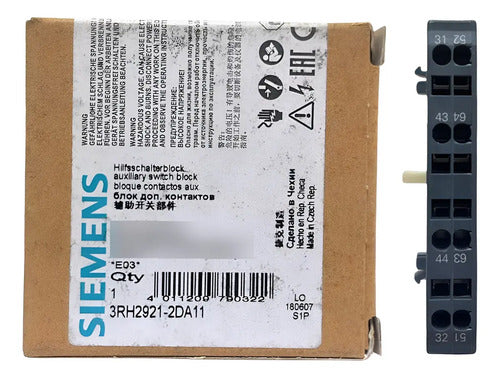 Bloco Contato Auxiliar Lateral 1na+1nf 3rh2921-2da11 Siemens