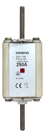 Fusível Nh02 Retardado 250a 500v 3na7244 Siemens 500v
