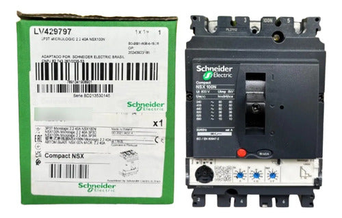 Disjuntor Nsx100n Micrologic 2.2 40a Lv429797 Schneider
