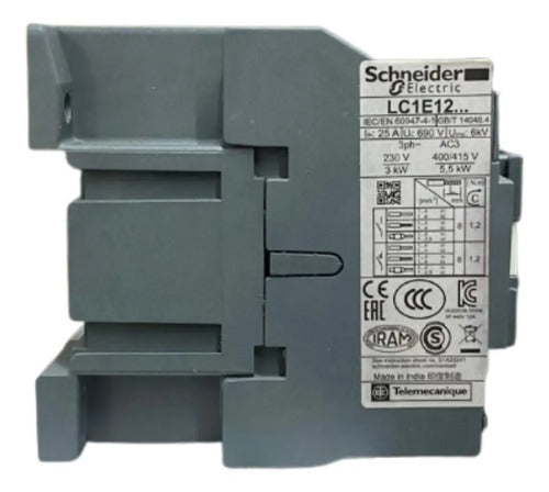 Contator 3p Easypact Tvs 12a 1nf 220vca Lc1e1201m7 Schneider 220v