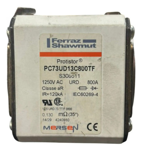 Kit Com 2 Peças: Fusivel Pc73ud13c800tf 800a 1200vca Mersen 1200v